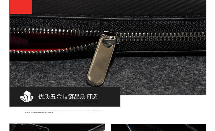Cross-border exclusive for new straw mat pattern ultra-fiber leather long men's wallet carbon fiber women's handbag OEM custom