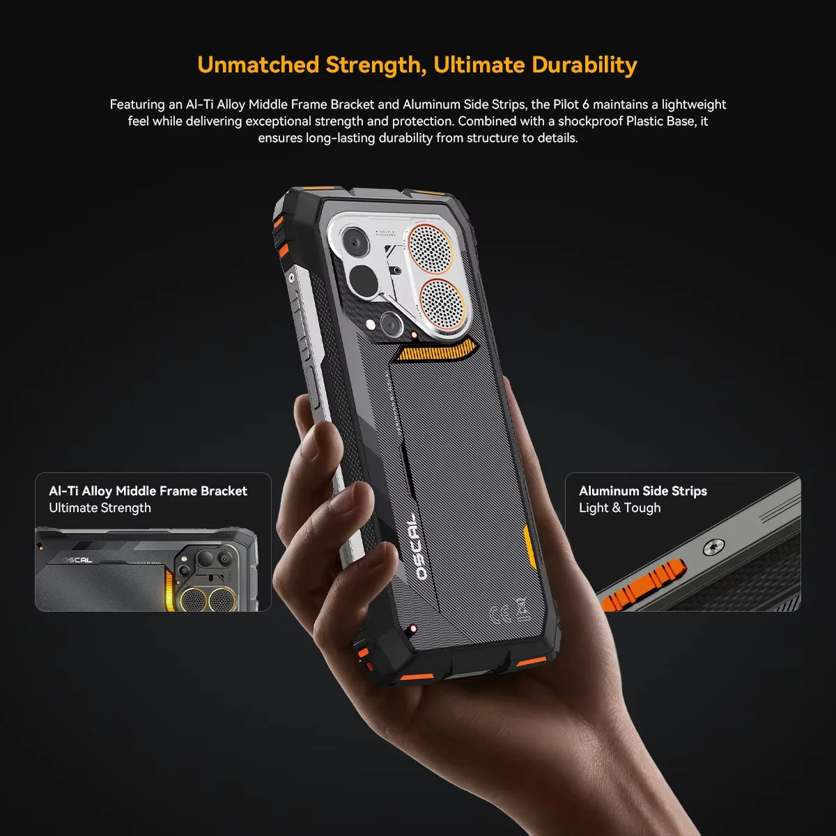 2026 Blackview OSCAL PILOT 6 Thermal Rugged Smartphone Android 16 6.67" 2.4K 120Hz Display Mobile Phone 12GB+256GB 10000Amh NFC