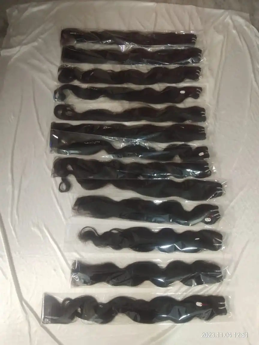 Raw Unprocessed Double Drawn Indian Remy Hair Bundles 12A Grade 100% Natural Cuticle Aligned Virgin Human Hair Bulk
