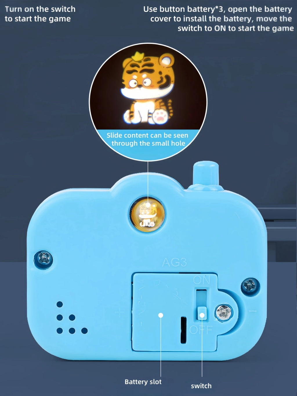 1 pc Children's Toys|Children's Mini Projection Camera|Camera Luminous Projector|Suitable for holiday gifts