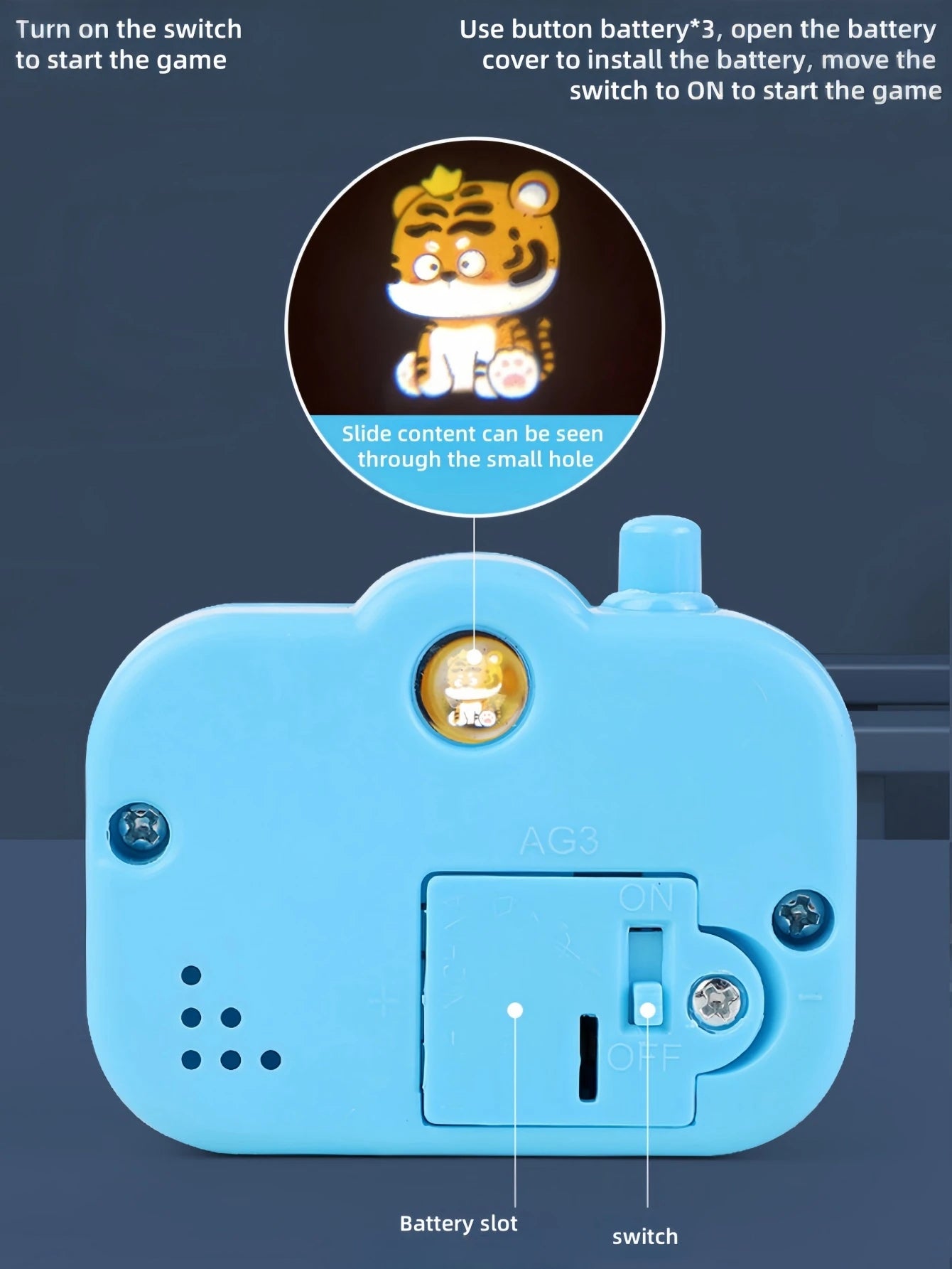 1 pc Children's Toys|Children's Mini Projection Camera|Camera Luminous Projector|Suitable for holiday gifts