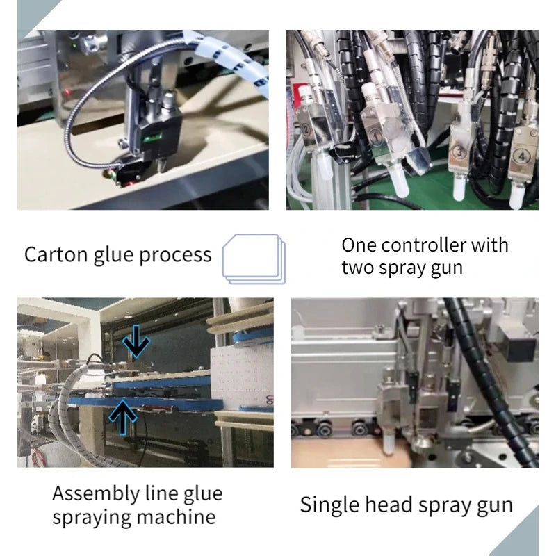 Electric Carton Gluing Machine Pump Cold Glue Spraying Automatic Equipment for Chemical Food Packaging Wood Packaging 1 Year