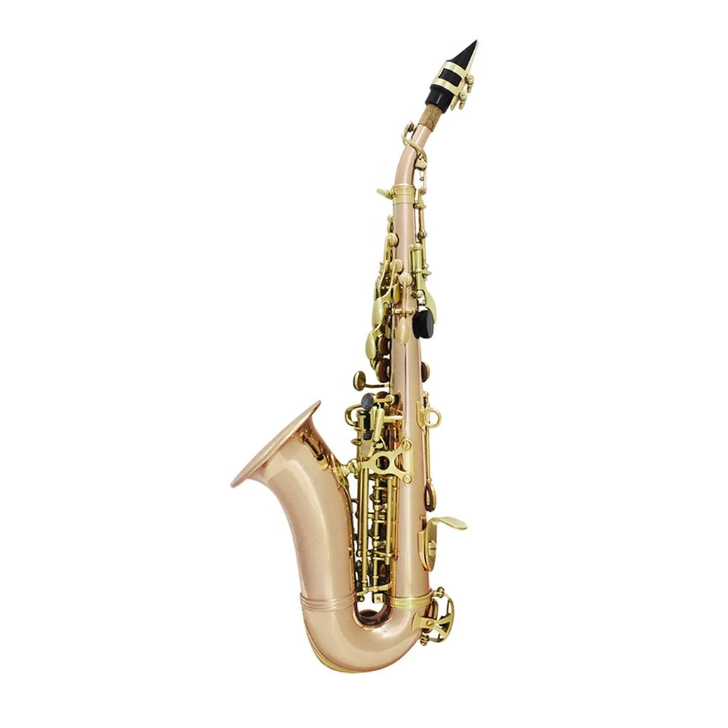 SEASOUND OEM Professional Soprano Saxophone Wind Instrument JYSS100PC Brass Curve Bell Foldable Adjustable BB Waterproof Case