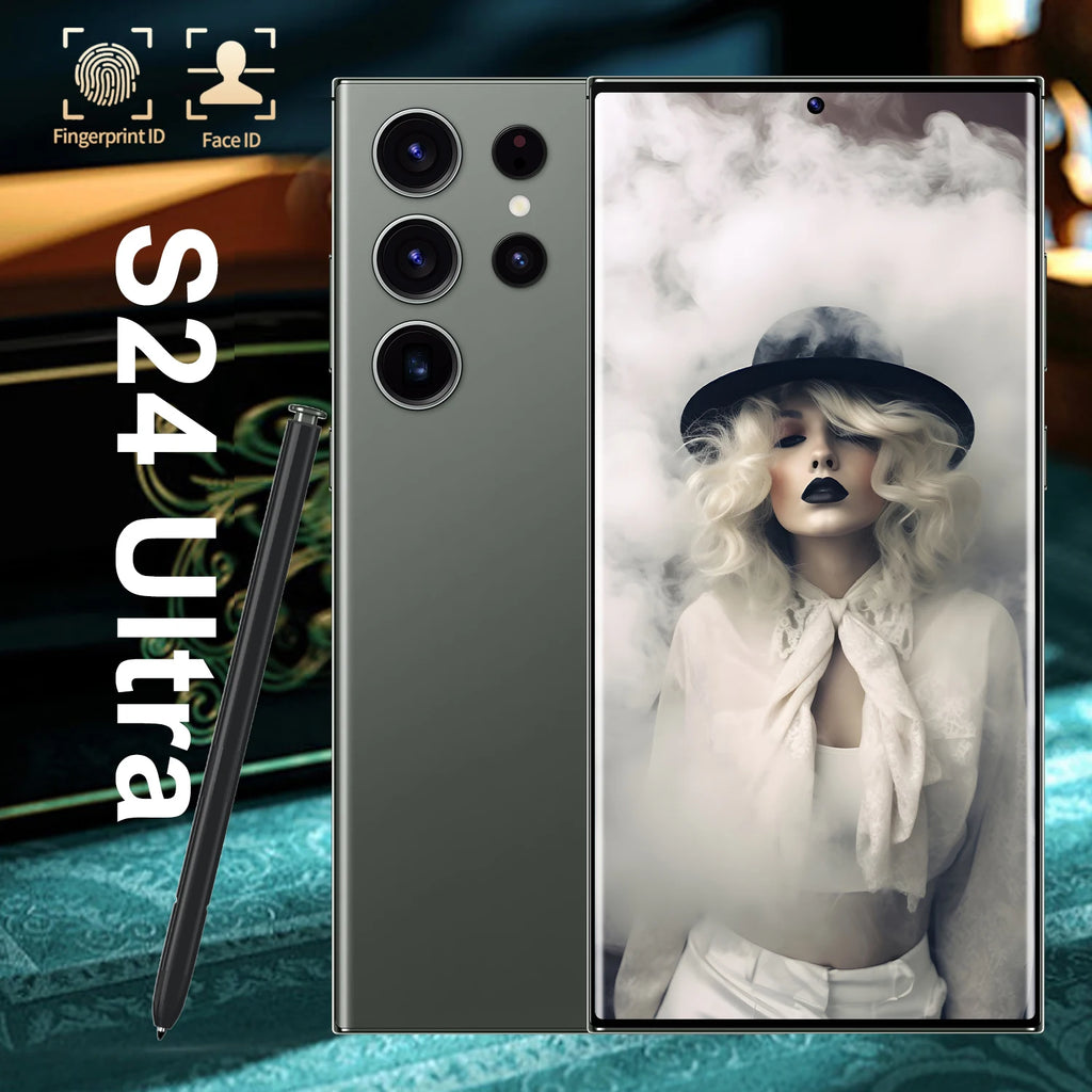 New Brand S24 Ultra Unlock 5G Smartphone 3+64GB Rear Camera 4800mAh Mobile Phones