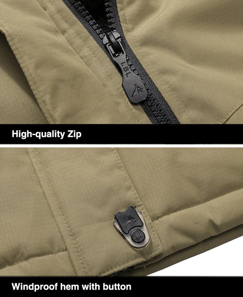 TACVASEN Men's Winter Ski Jackets Waterproof Fleece Coats Insulated Thermal Snowboard Jacket Parka Raincoat with Hood Man Parka