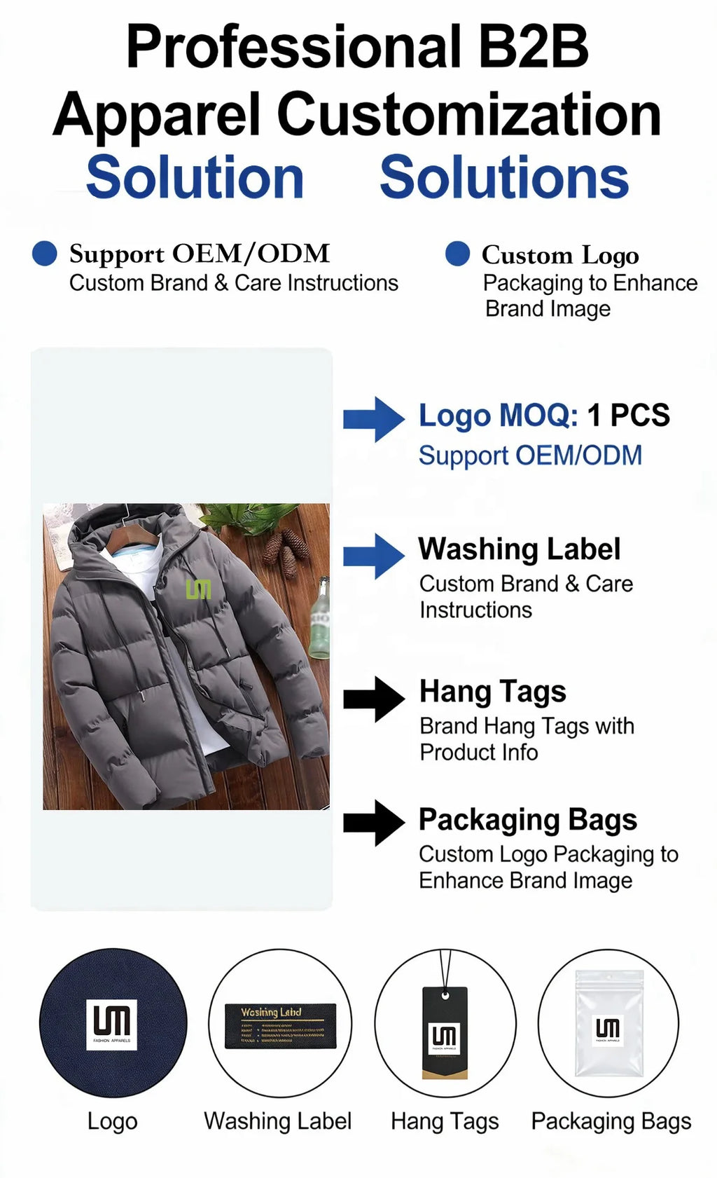 Custom Logo Wholesale Autumn Winter Men Casual Thick Warm Windbreaker Hooded Parkas Plus Size 5XL Coats
