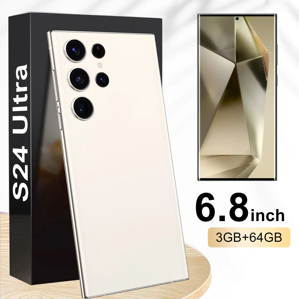 New Brand S24 Ultra Unlock 5G Smartphone 3+64GB Rear Camera 4800mAh Mobile Phones