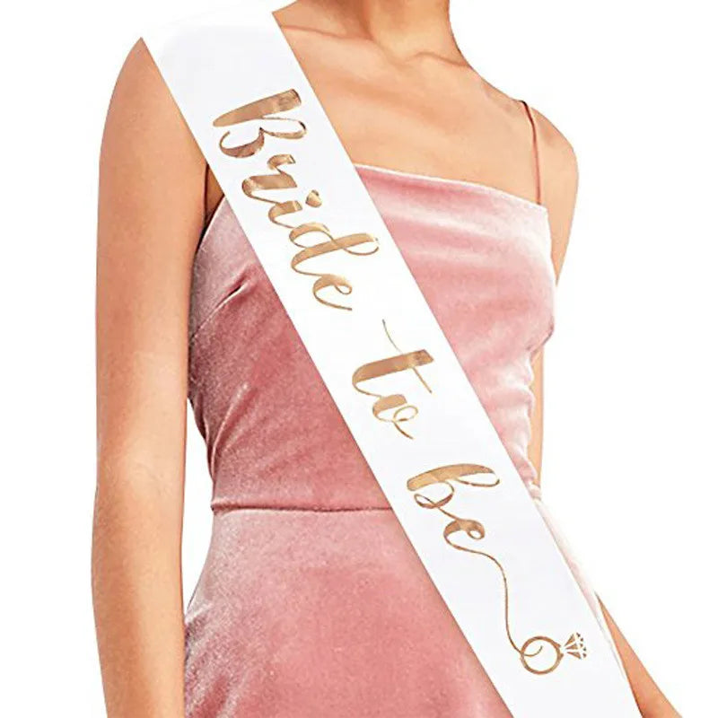 Wedding Decoration Bridal Shower Veil Team Bride To Be Satin Sash Balloon Bachelorette Party Girl Hen Party Decoration Supplies