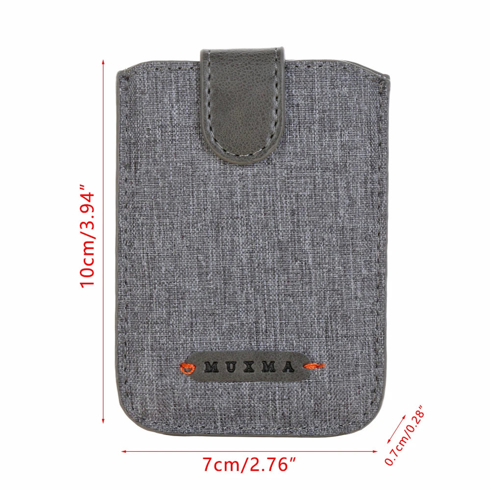 1PC Adhesive Stick 5 Pull Credit Card Holder Universal RFID Blocking Cell Phone Wallet Case Men Bank Business Name Card Storage