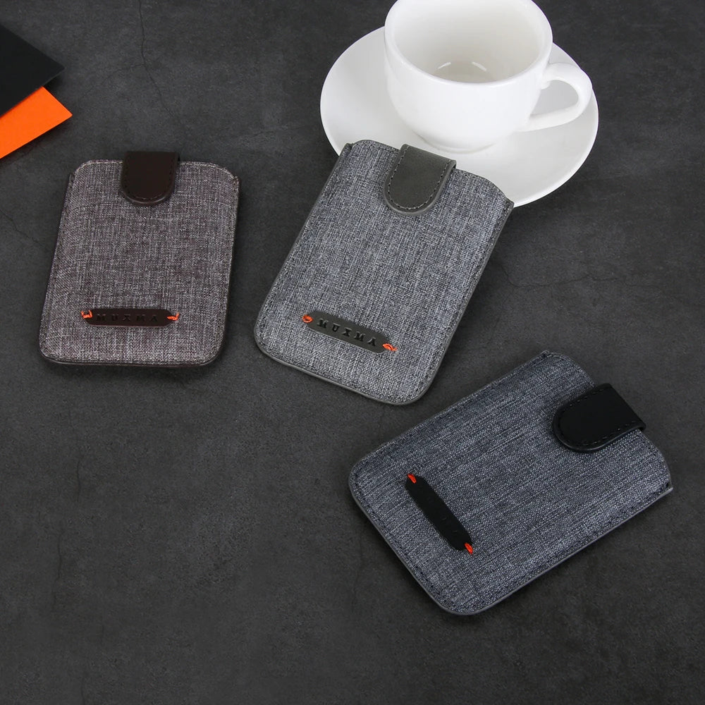 1PC Adhesive Stick 5 Pull Credit Card Holder Universal RFID Blocking Cell Phone Wallet Case Men Bank Business Name Card Storage