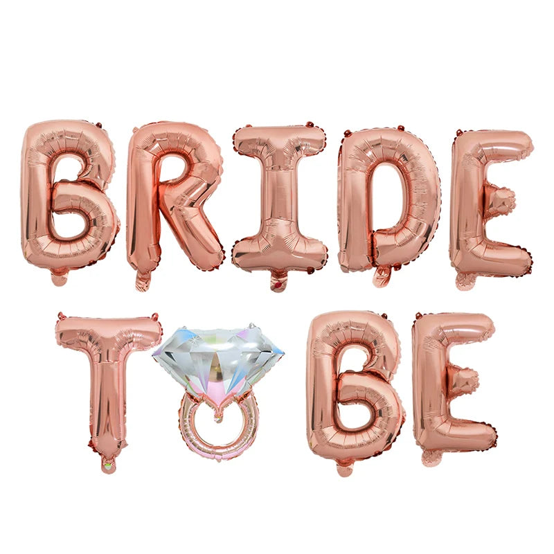 Wedding Decoration Bridal Shower Veil Team Bride To Be Satin Sash Balloon Bachelorette Party Girl Hen Party Decoration Supplies