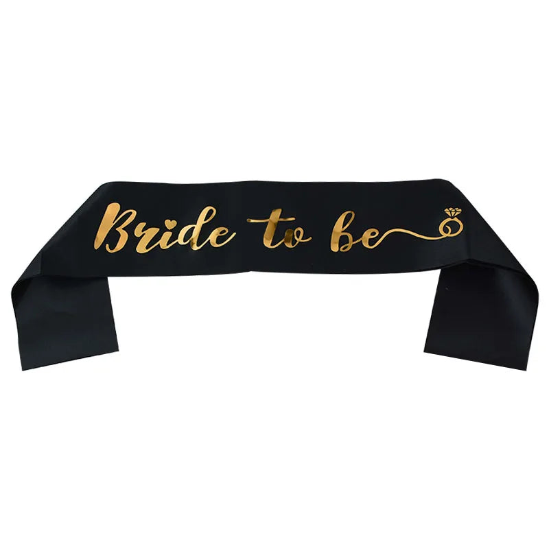 Wedding Decoration Bridal Shower Veil Team Bride To Be Satin Sash Balloon Bachelorette Party Girl Hen Party Decoration Supplies