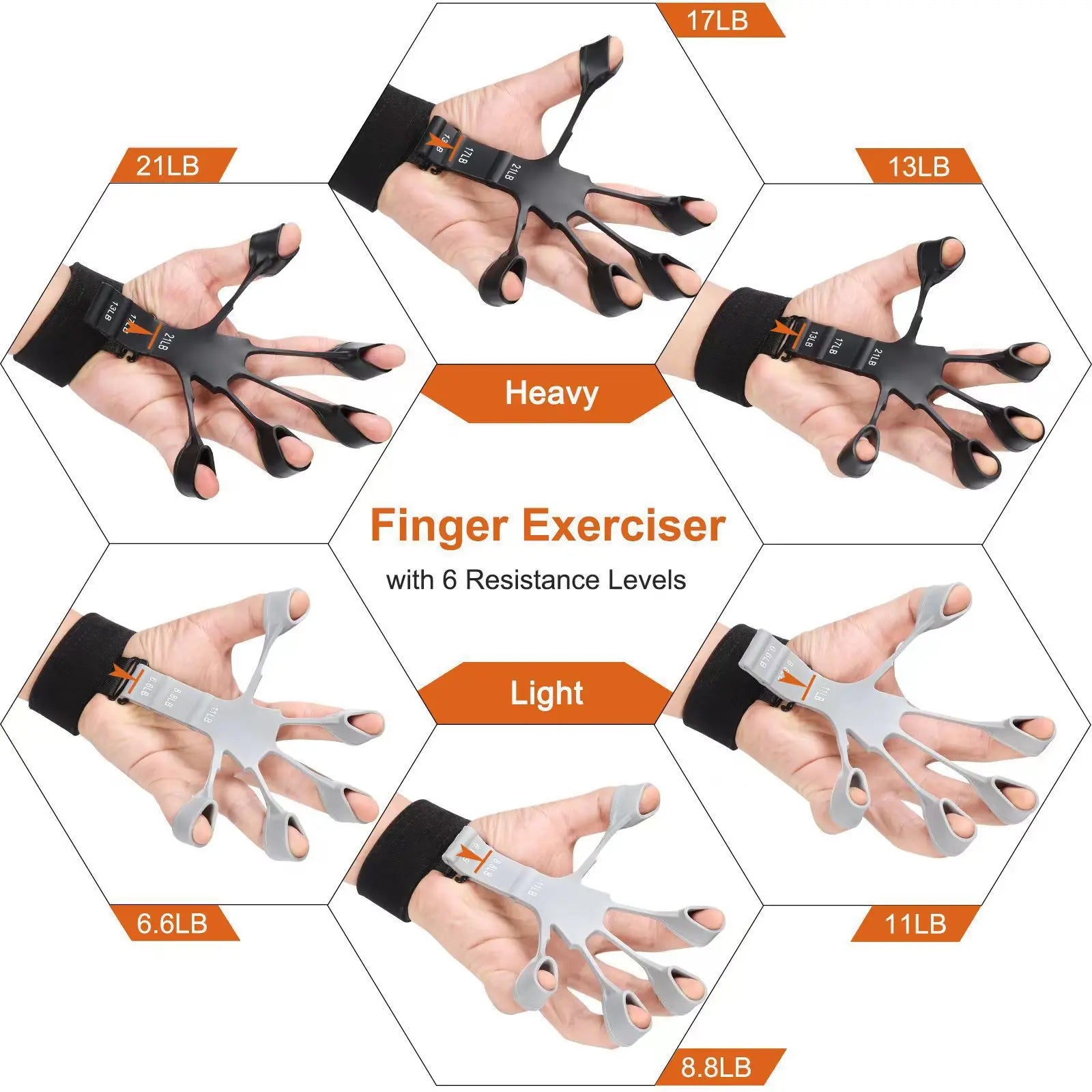 Factory Price Gym R Shape Metal Wrist Trainer Gripper Forearm Adjustable Power Exercise Steel Spring Hand Grip Strengthener