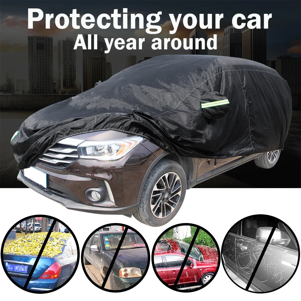 Full Car Cover SUV Anti-UV Sun Shade Snow Rain Dust Ice Resistant Cover Waterproof For Peugeot 206 Hatchback SW Coupe Cabriolet