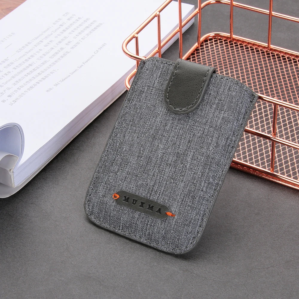 1PC Adhesive Stick 5 Pull Credit Card Holder Universal RFID Blocking Cell Phone Wallet Case Men Bank Business Name Card Storage