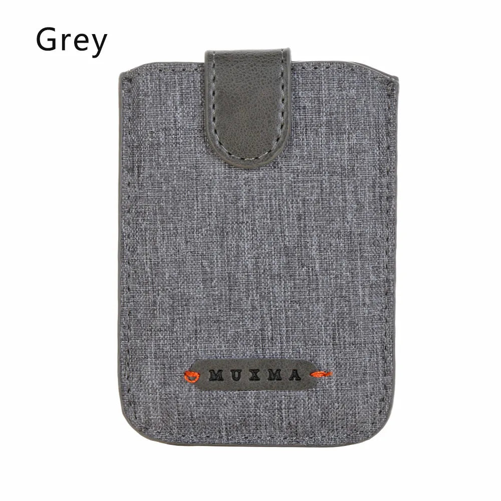 1PC Adhesive Stick 5 Pull Credit Card Holder Universal RFID Blocking Cell Phone Wallet Case Men Bank Business Name Card Storage