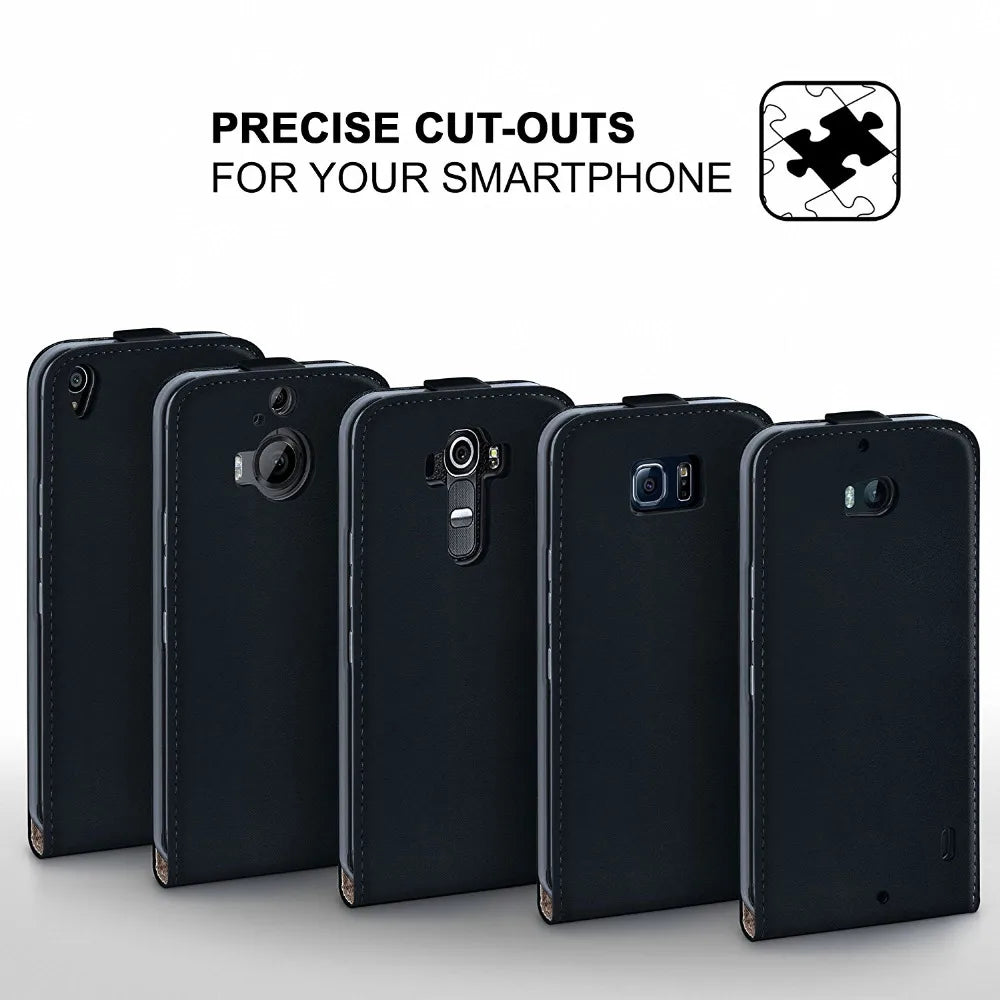 For iphone 7 Capa Classic Magnetic Clip Design Premium Leather Vertical Flip Case Cover for iPhone 4s 6 6s 5 5S SE 5C 6 plus 8 X
