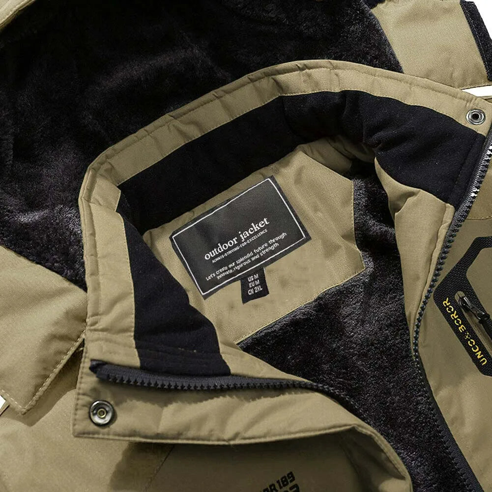 TACVASEN Men's Winter Ski Jackets Waterproof Fleece Coats Insulated Thermal Snowboard Jacket Parka Raincoat with Hood Man Parka