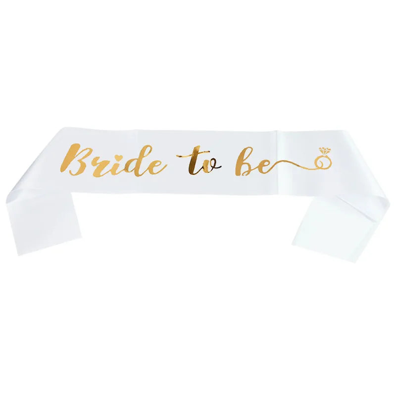 Wedding Decoration Bridal Shower Veil Team Bride To Be Satin Sash Balloon Bachelorette Party Girl Hen Party Decoration Supplies