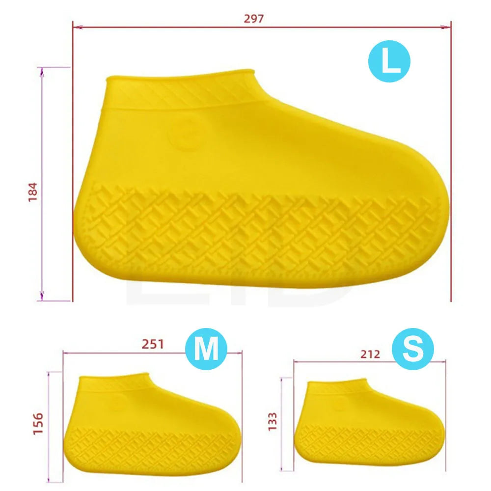 Boots Waterproof Shoe Cover Silicone Material Unisex Shoes Protectors Rain Boots for Indoor Outdoor Rainy Day Reusable man women