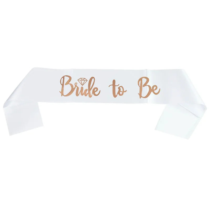 Wedding Decoration Bridal Shower Veil Team Bride To Be Satin Sash Balloon Bachelorette Party Girl Hen Party Decoration Supplies