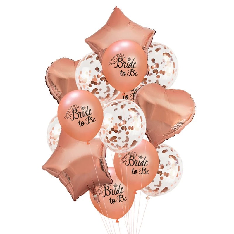 Wedding Decoration Bridal Shower Veil Team Bride To Be Satin Sash Balloon Bachelorette Party Girl Hen Party Decoration Supplies