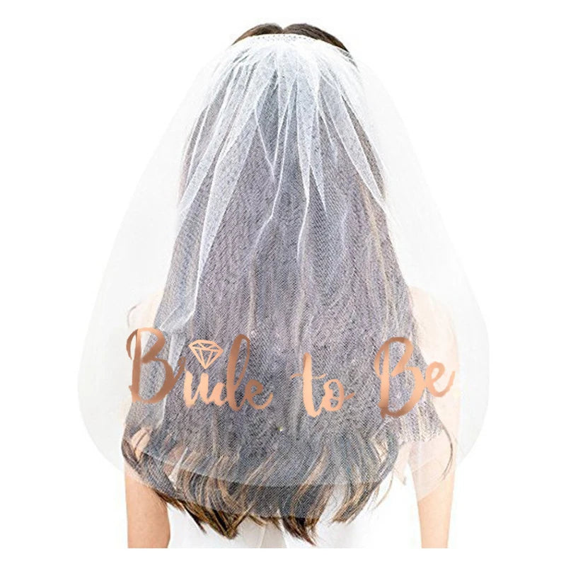 Wedding Decoration Bridal Shower Veil Team Bride To Be Satin Sash Balloon Bachelorette Party Girl Hen Party Decoration Supplies