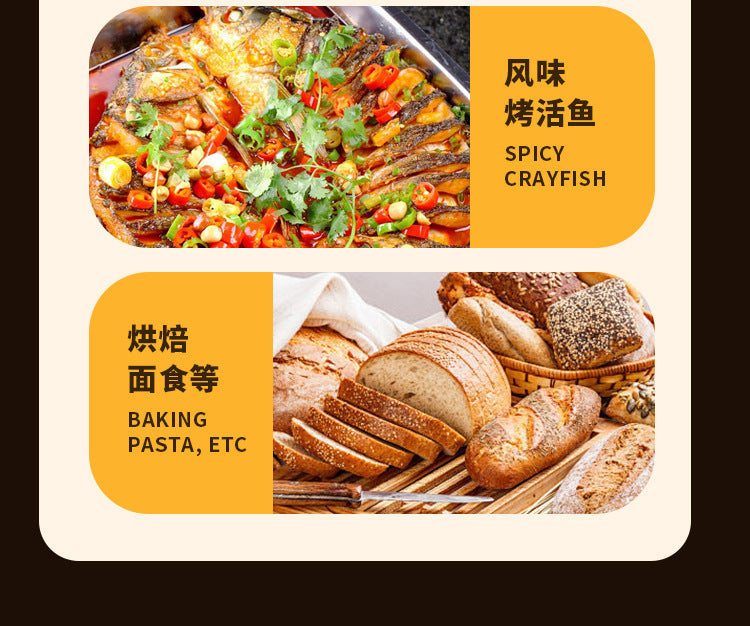 Popular Stainless Steel Grilled Fish Plate, Crayfish Plate, Rectangular Deep Plate, Barbecue Plate, Barbecue Grill, Electric Grill, Grilled Fish Plate
