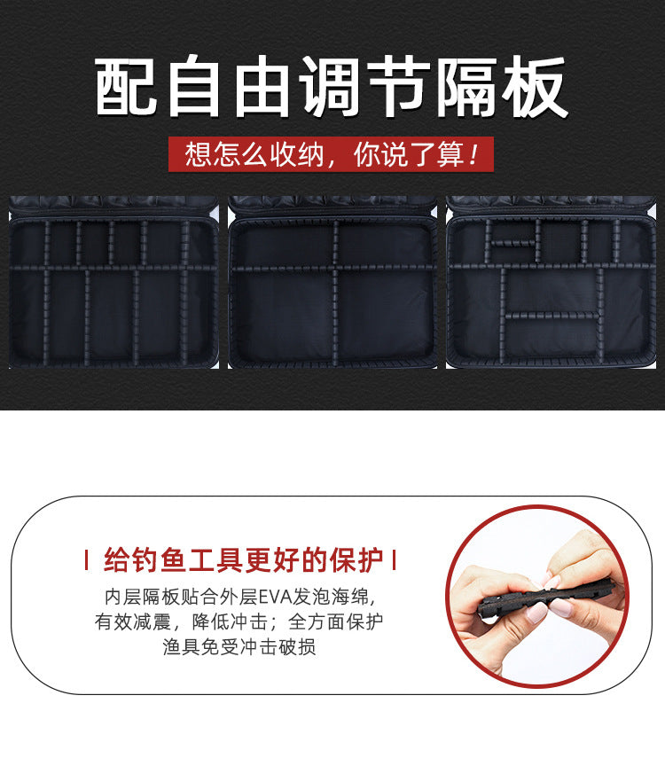 Fishing Gear Tool Bag Multifunctional Fishing Supplies Equipment Storage Box Thickened Fishing Gear Bag Fishing Tools Oxford Cloth Bag
