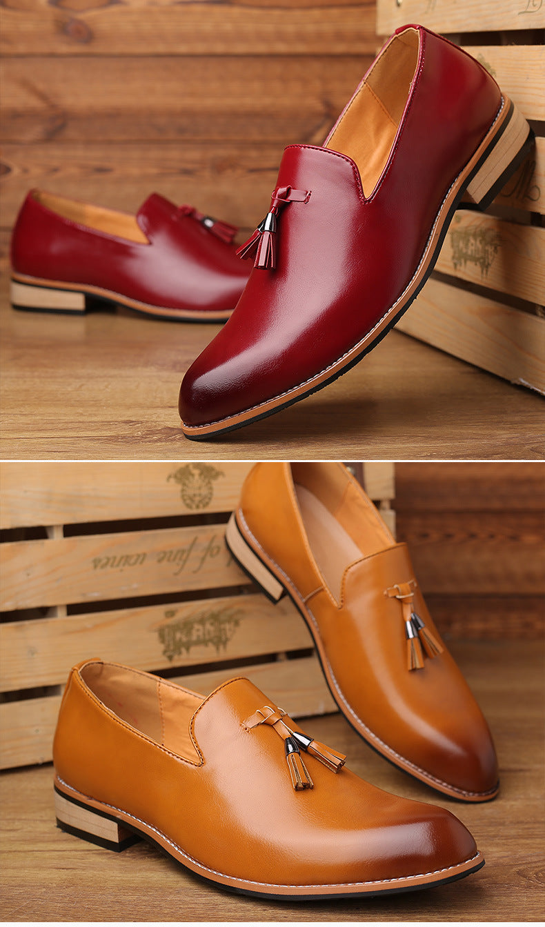Carefully Selected Men's Casual Large-Size Slip-On Shoes, Fashionable Loafers, Barber's Slip-On Trendy Shoes, Wear-Resistant Foreign Trade Men's Shoes
