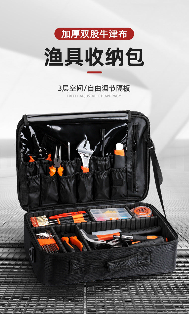 Fishing Gear Tool Bag Multifunctional Fishing Supplies Equipment Storage Box Thickened Fishing Gear Bag Fishing Tools Oxford Cloth Bag