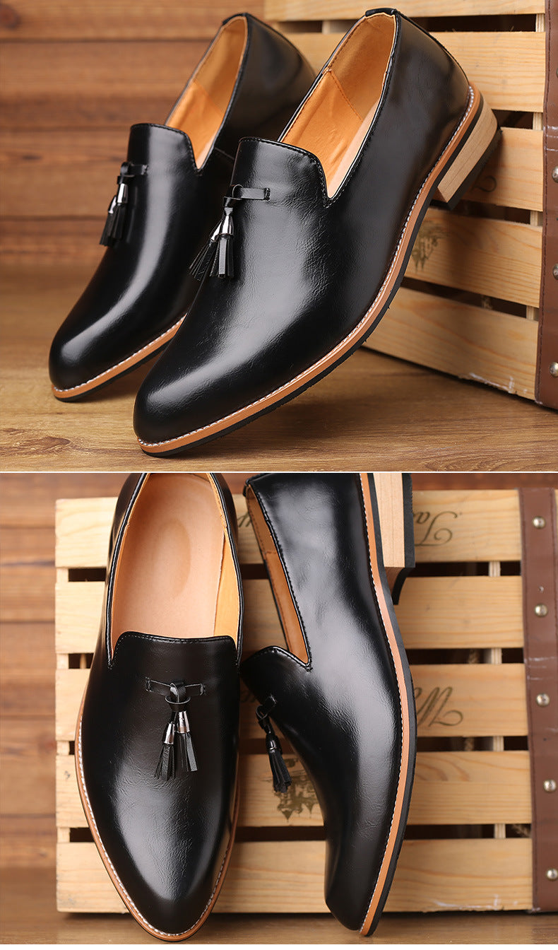 Carefully Selected Men's Casual Large-Size Slip-On Shoes, Fashionable Loafers, Barber's Slip-On Trendy Shoes, Wear-Resistant Foreign Trade Men's Shoes