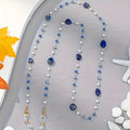 Light Luxury Handmade Curved Needle Glasses Chain Crystal Agate Cross-border European and American Fashion Glasses Rope Halter Lanyard