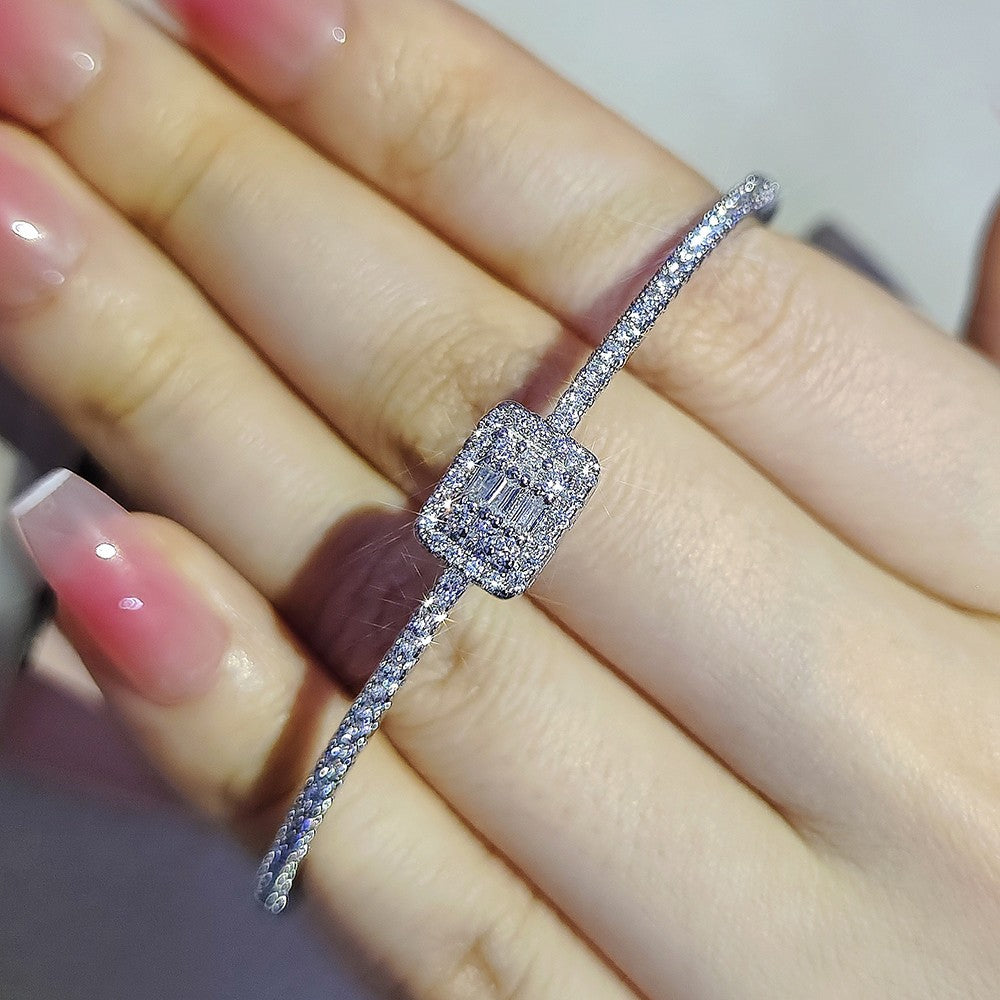 European and American Style Bracelets, Elegant and Eco-Friendly Bracelets, Wish E-Commerce Hot-Selling New Rectangular Bracelets for Women S8058