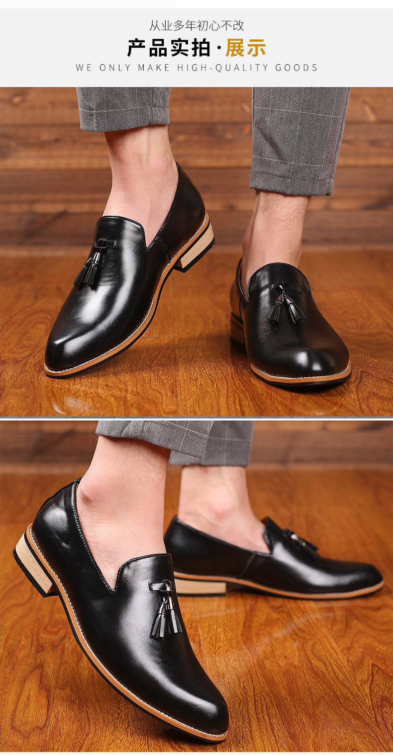 Carefully Selected Men's Casual Large-Size Slip-On Shoes, Fashionable Loafers, Barber's Slip-On Trendy Shoes, Wear-Resistant Foreign Trade Men's Shoes