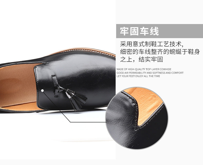 Carefully Selected Men's Casual Large-Size Slip-On Shoes, Fashionable Loafers, Barber's Slip-On Trendy Shoes, Wear-Resistant Foreign Trade Men's Shoes