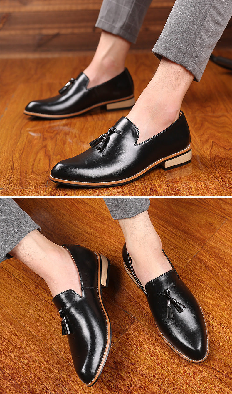 Carefully Selected Men's Casual Large-Size Slip-On Shoes, Fashionable Loafers, Barber's Slip-On Trendy Shoes, Wear-Resistant Foreign Trade Men's Shoes