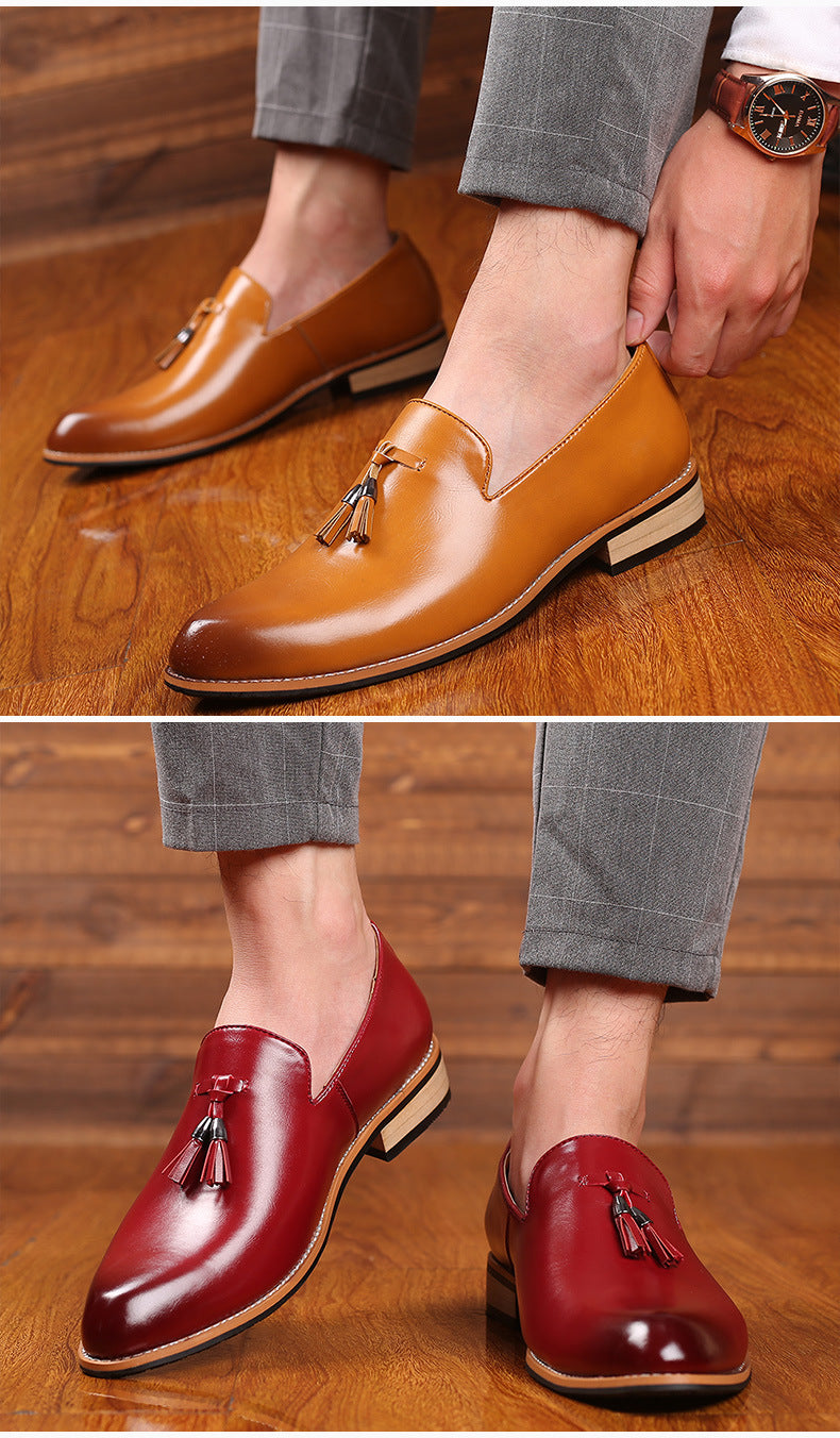 Carefully Selected Men's Casual Large-Size Slip-On Shoes, Fashionable Loafers, Barber's Slip-On Trendy Shoes, Wear-Resistant Foreign Trade Men's Shoes