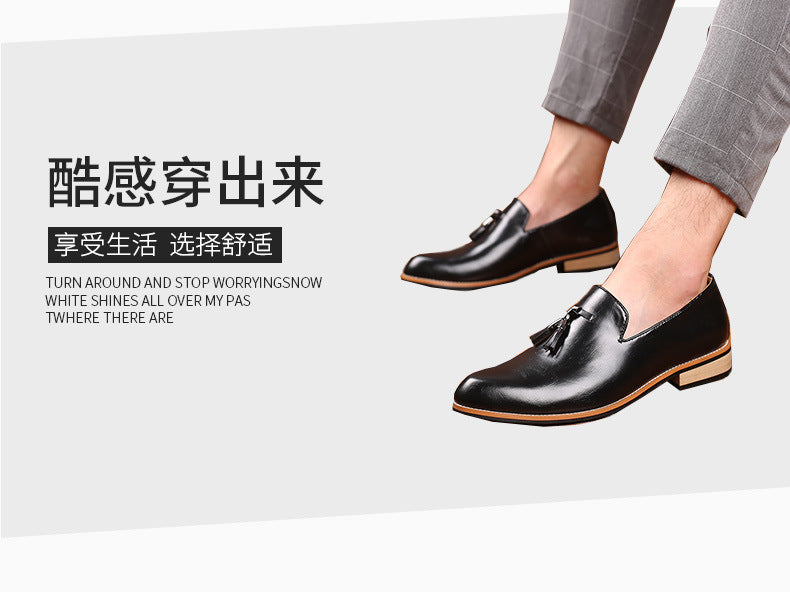 Carefully Selected Men's Casual Large-Size Slip-On Shoes, Fashionable Loafers, Barber's Slip-On Trendy Shoes, Wear-Resistant Foreign Trade Men's Shoes