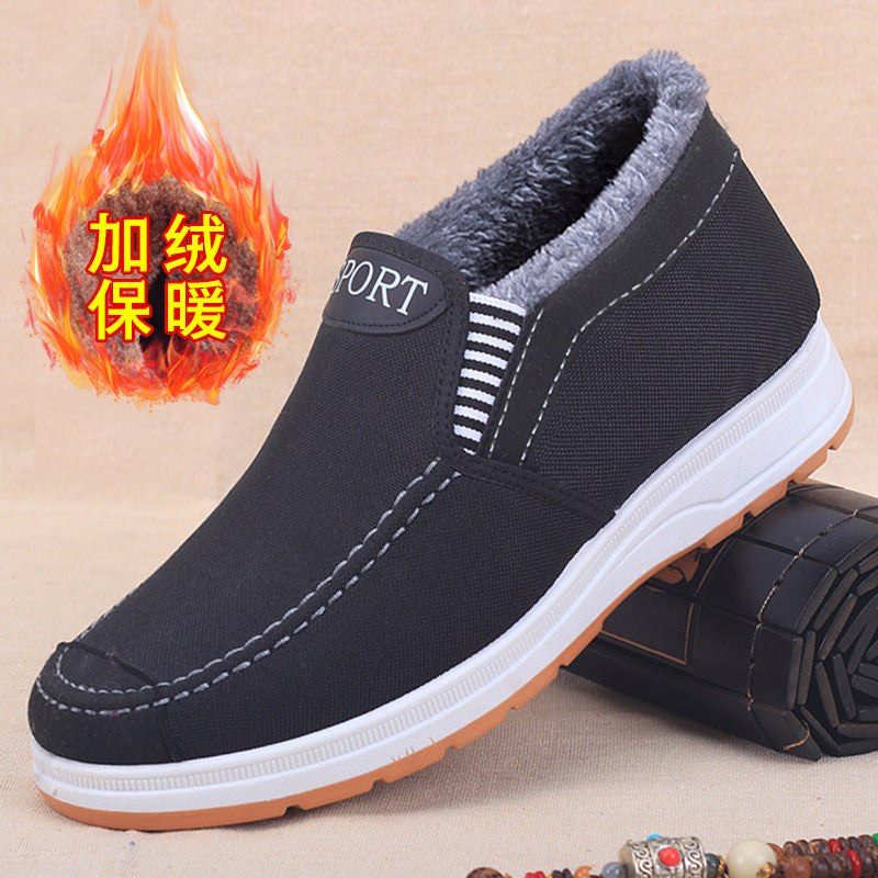 Extra-Large Cotton Shoes for Men, Winter Cotton Shoes for Men, Popular Old Beijing Cotton Shoes, Warm Cotton Shoes for the Elderly