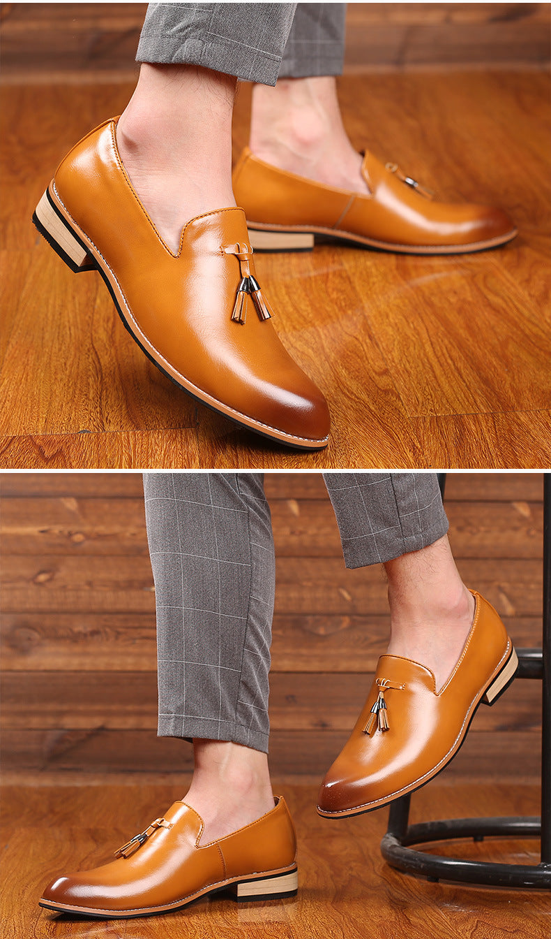 Carefully Selected Men's Casual Large-Size Slip-On Shoes, Fashionable Loafers, Barber's Slip-On Trendy Shoes, Wear-Resistant Foreign Trade Men's Shoes