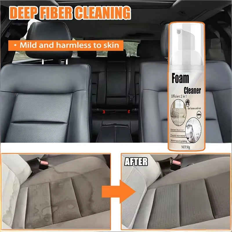 Multifunctional Foam Cleaner Car Interior Stain Removal and Cleaning Leather Seat Foam Cleaner Spray Foam Maintenance Wash Car