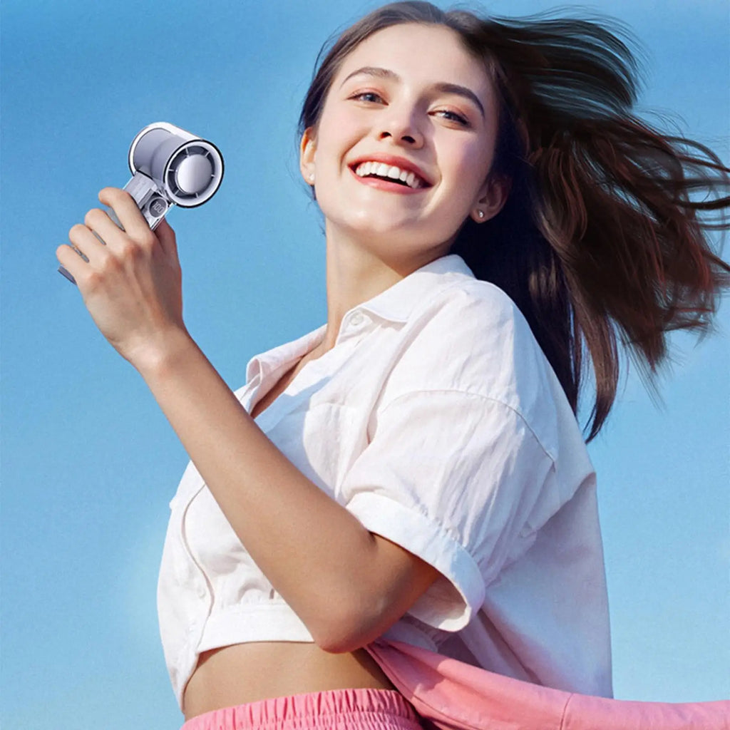 Portable Handheld Fan Transparent 100 Speeds USB Rechargeable 3000mAh Mini Portable Personal Fan for Home Office Travel Picnic