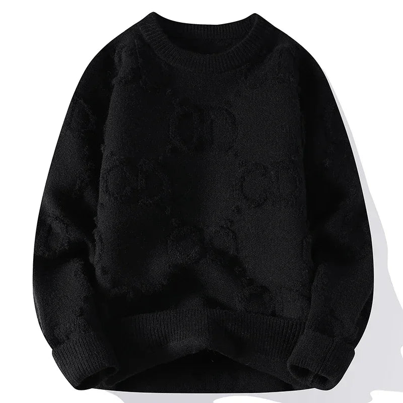 New Fall Winter Men Knitwear Top Quality Men's Soft Warm Wool Sweater Classic Fashion Handsome Sweaters Male