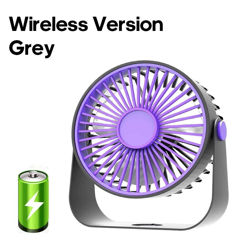 Cordless Electric Fan 4000mah Wireless Portable Air Circulator Fan Desktop Wall Ceiling Air Cooling Cooler Quiet Ventilator