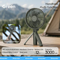 New Portable Folding Handheld Fan 3600mAh Desktop Rechargeable Fan 100-speed Wind Angle Adjustable for Home Outdoor Travel