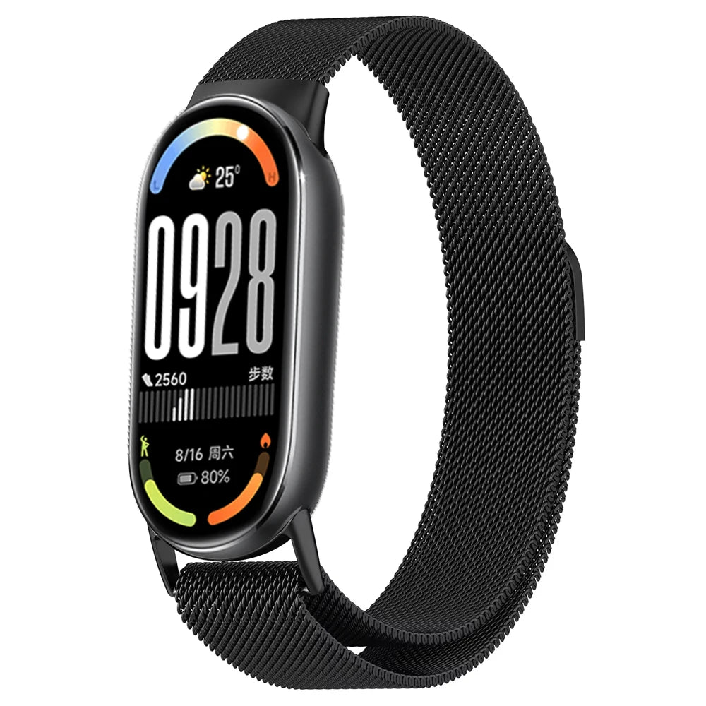 Magnetic Straps for mi band 10 miband 10 nfc Watch accessories Stainless Steel belt correa bracelet for Xiaomi mi band 10 bands