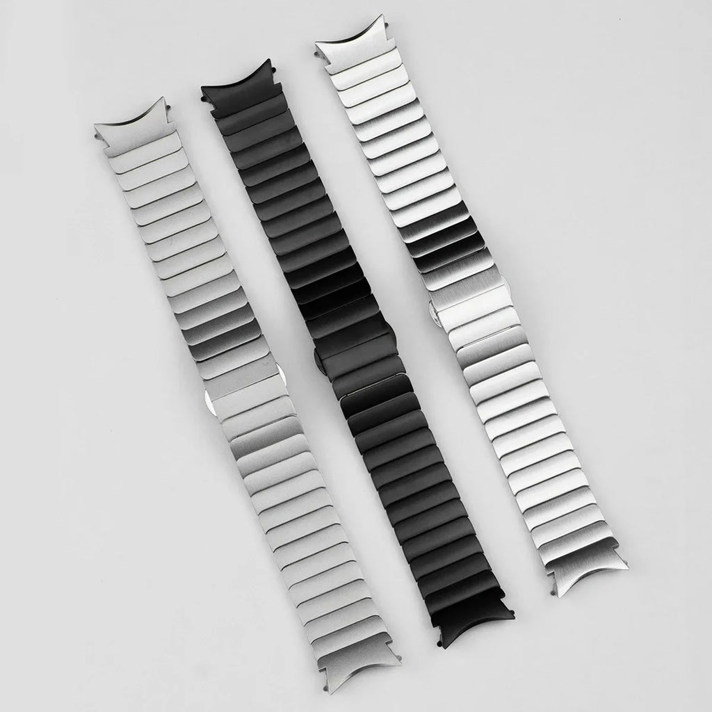 Titanium Color Strap for Samsung Galaxy Watch 7 6 5 4 40mm 44mm 6Classic 43/47mm 5Pro 45mm Luxury Stainless Steel Bracelet Band