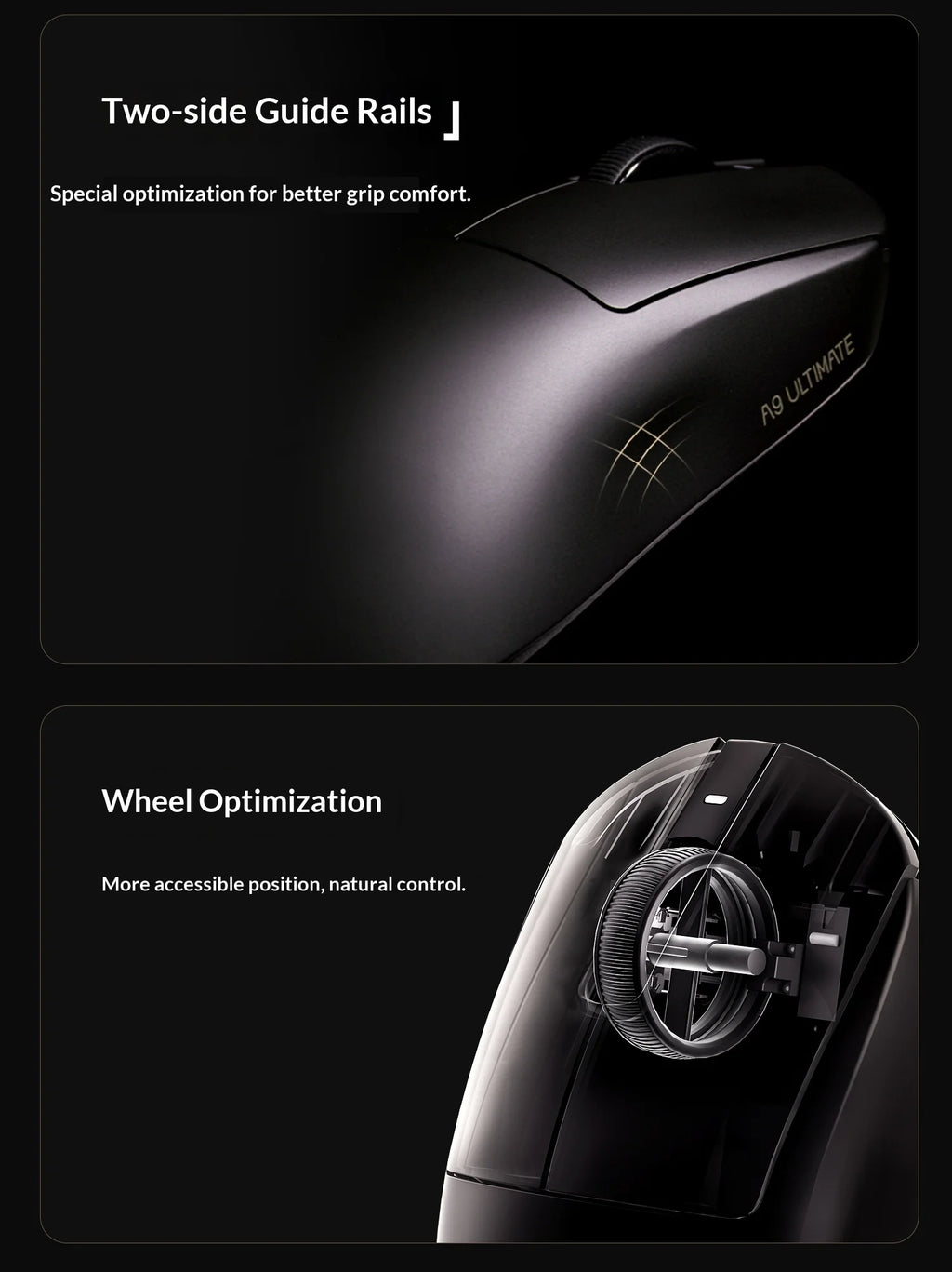 ATK DragonFly A9 Air Ultimate Wireless Gaming Mouse PAW3950 Ultra 42000DPI 750IPS 8KHz RGB Ergonomic For Windows MacOs PC Gifts