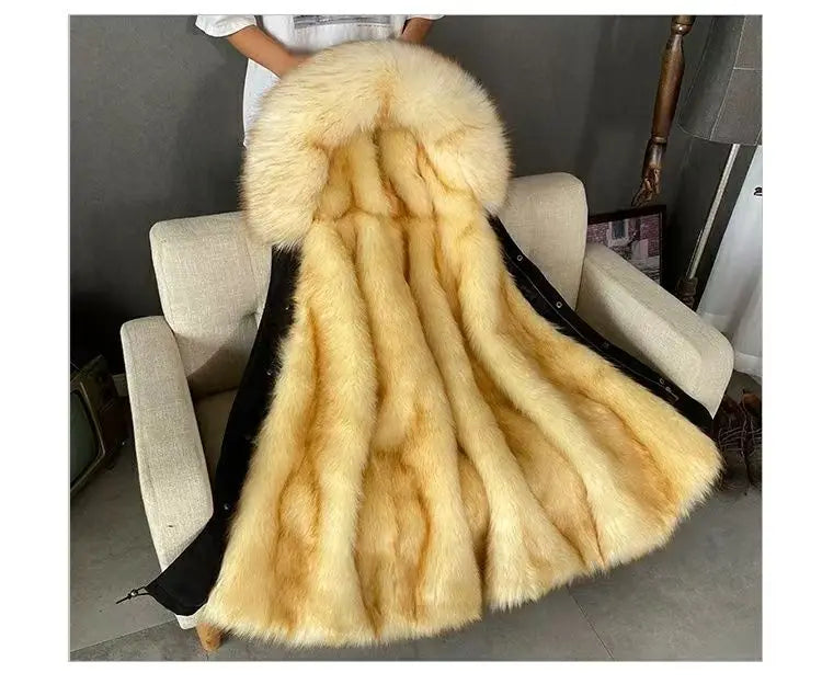 Winter Men Parka Warm Coat Men Wool Liner Jacket Long Hooded Jacket High Quality Raccoon Fur Collar